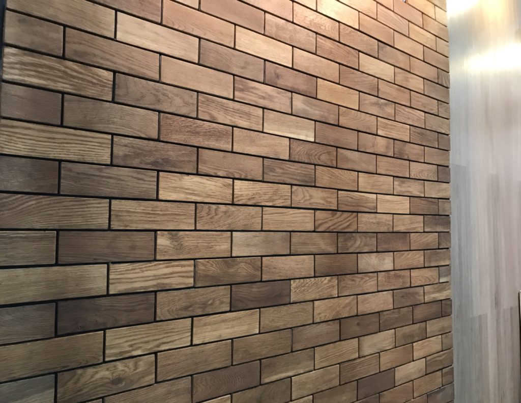 Wooden Brick Wall ผนังหรือกำแพงที่ทำจากไม้ แผ่นไม้ ไม้ตกแต่งผนัง